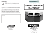 USER MANUAL HEAVY-DUTY DOCUMENT CONTROL STAMP