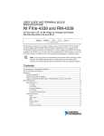 NI PXIe-4339 and RM-4339 User Guide and Terminal Block