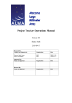 Project Tracker Operations Manual