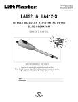 LA412 & LA412-S - LiftMaster