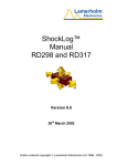 Lamerholm RD298 ShockLog User Manual