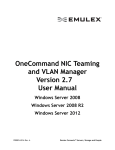 OneCommand NIC Teaming and VLAN Manager Version