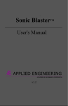 Sonic Blaster Manual 1.2 - Applied Engineering Repository