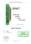 Ethernet CAMAC Crate Controller User`s Manual