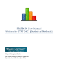 STATDISK User Manual Written for STAT 3001
