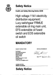 Safety Notice High voltage 11kV electricity