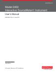 Model 2450 Interactive SourceMeter® Instrument User`s Manual