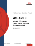 RIC-155GE installation and operations manual