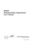 DMR24 Mechanical Relay Output Board User`s Manual