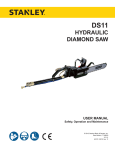 ds11 hydraulic diamond saw user manual
