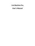 List Machine Pro User`s Manual