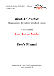 RiskCAT Nuclear User`s Manual