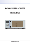 USER MANUAL S 4345/4350 PDA DETECTOR