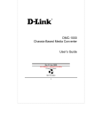DMC-1000 Chassis-Based Media Converter User`s Guide - D-Link