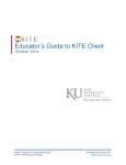 Educator`s Guide to KITE Client