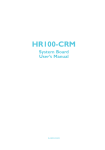 HR100-CRM System Board User`s Manual - DFI-ITOX