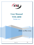 User Manual VOS-ARM