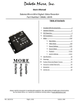 Mini Digital Video Recorder User Manual