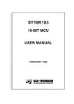 ST ST10F163, ST10R163 User Manual