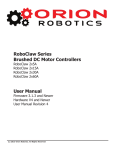 RoboClaw Series Brushed DC Motor Controllers User Manual