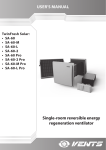 USER`S MANUAL Single-room reversible energy regeneration