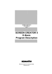 SCREEN CREATOR 5 K-Basic Program Description
