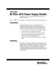 NI PXIe-1075 Power Supply Shuttle User Guide