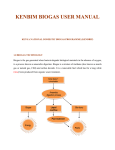 KENBIM BIOGAS USER MANUAL