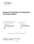 Expresso Solubility and Expression Screening System