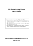MC Series Cutting Plotter User`s Manual