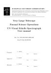 UV-Visual Echelle Spectrograph User manual