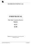KRAMER ELECTRONICS, Ltd. USER MANUAL Fiber