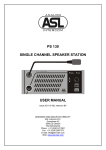ps 130 single channel speaker station user manual