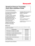 SmartLine Pressure Transmitter Quick Start Installation Guide