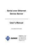 Serial over Ethernet Device Server User`s Manual