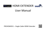 HDMI EXTENDER User Manual