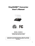 Vinyl2USB™ Converter User`s Manual