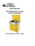 USER MANUAL 34S SERIES RECYCLING PARTS WASHERS