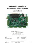 PMDX-122 Rev D User`s Manual