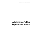 Reports Cards Plus Manual