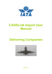 CASSLink Import User Manual Delivering Companies