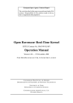 Open Ravenscar Real-Time Kernel Operation Manual
