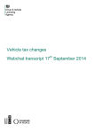 Vehicle tax changes Webchat transcript 17 September 2014