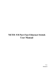 NETIS 5/8 Port Fast Ethernet Switch User Manual