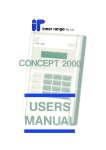 Inner Range – Concept 2000 User manual