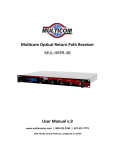 Multicom Optical Return Path Receiver MUL-HRPR