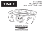 Model T439 MP3/CD Line-In dual alarm clock radio