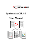 Synkronizer XL 8.0 User Manual