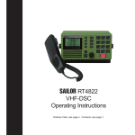 SAILOR RT4822 VHF-DSC Operating Instructions