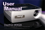 DepthQ ® -WXGA User Manual